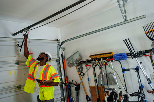 Professional Garage Door Panel Replacement technician working in Old Town, ME